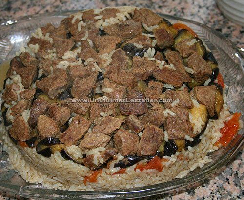 Patlıcanlı Pilav